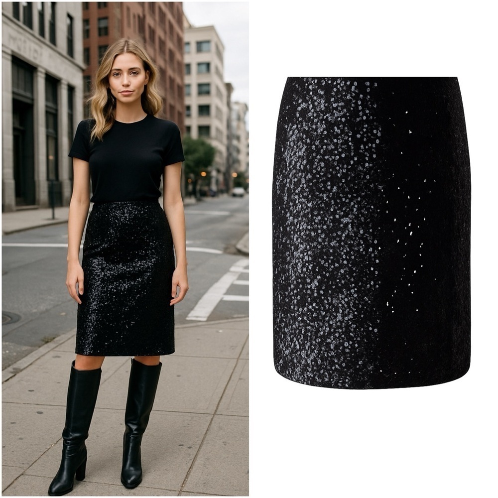 Sequin Pencil Skirt - Picture 1 of 5